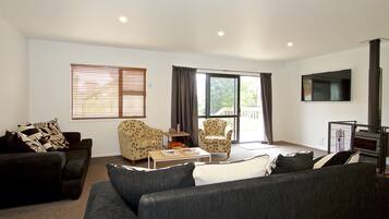 Télévision, cheminée