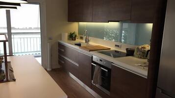 Luxury Apartment, 2 Bedrooms, 2 Bathrooms | Private kitchen | Full-size fridge, oven, stovetop, dishwasher