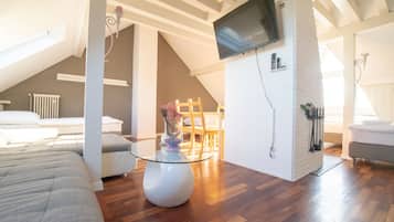 Apartemen Eksklusif, pemandangan kebun (incl. Endreinigungsgebühr) | Area keluarga | TV layar datar