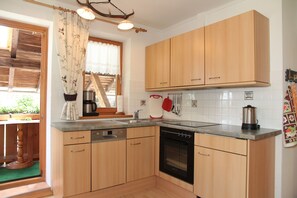 Fridge, oven, dishwasher, coffee/tea maker