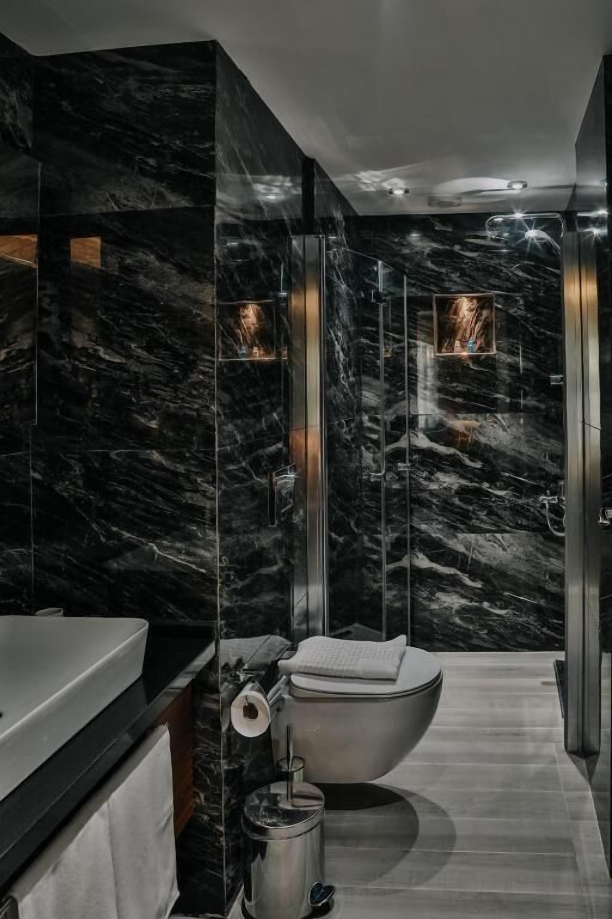 free toiletries, hair dryer, slippers, towels