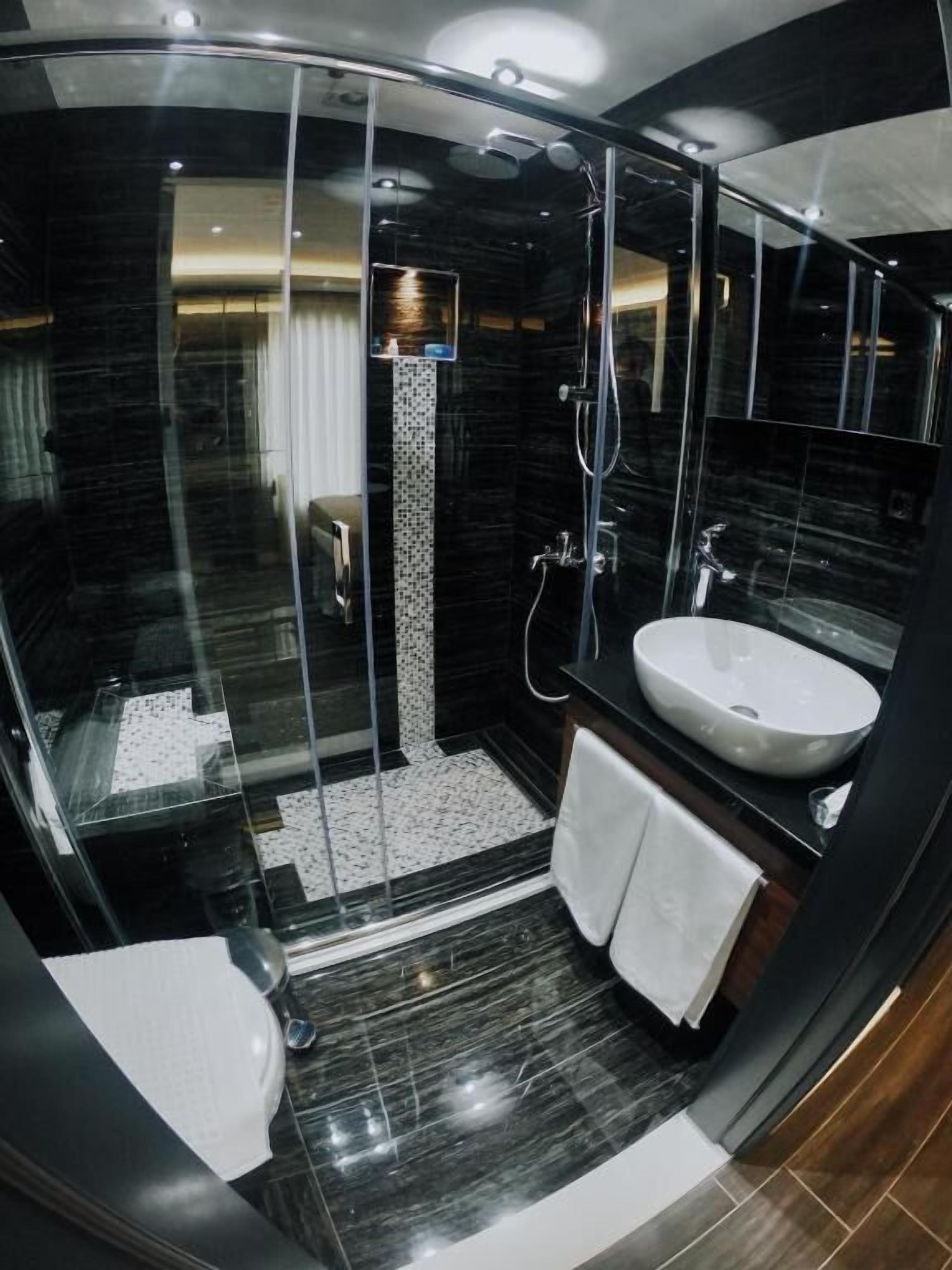 free toiletries, hair dryer, slippers, towels