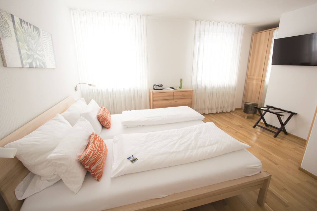 Standard Double Room | Hypo-allergenic bedding available, in-room safe, desk, cribs (free)