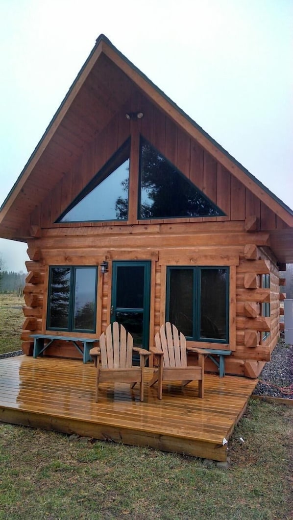 View Of The South Shore In Cozy Authentic Log Cabin Port Wing Vrbo