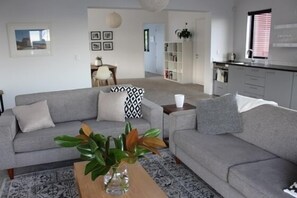 TV, DVD player, stereo