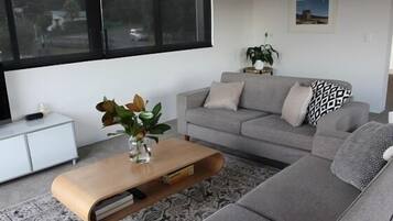 TV, DVD player, stereo