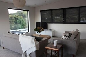 Televisión, reproductor de DVD y estéreo 