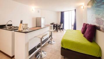 Deluxe Apartment, 1 Bedroom, City View | In-room safe, individually decorated, desk, free WiFi