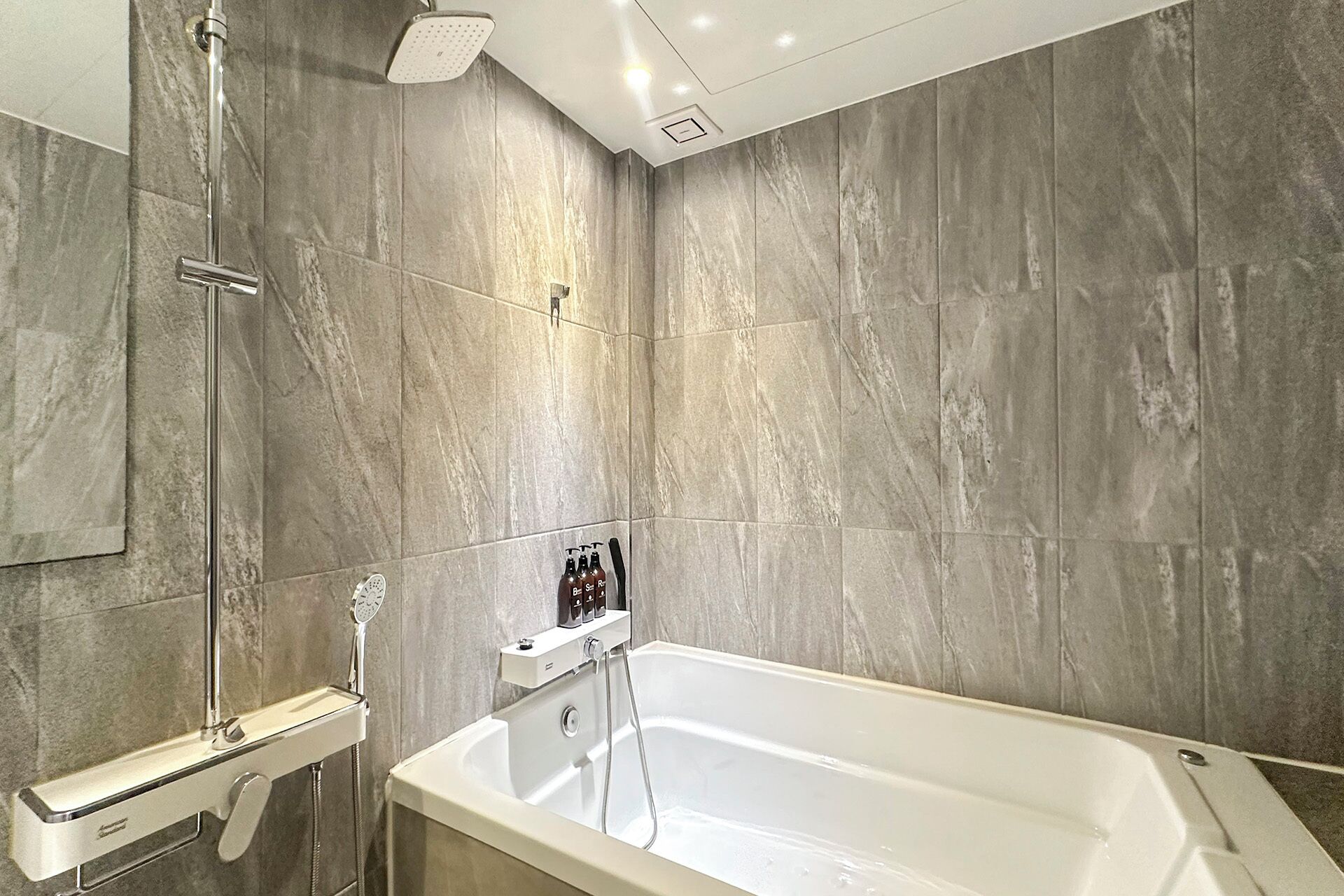 Suite | Baño | Ducha y bañera combinadas y bañera profunda