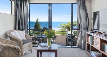 Spektakuläre Aussicht auf den Strand von Ohope Beach