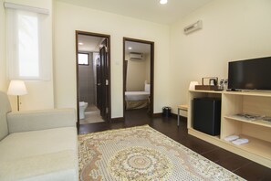 Chalet, 1 Queen Bed with Sofa bed, Balcony, Garden View | Living room | LCD TV - Royale Chulan Cherating Chalet (Cherating)