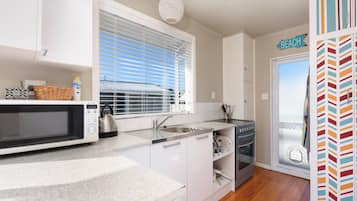 Fridge, microwave, oven, toaster