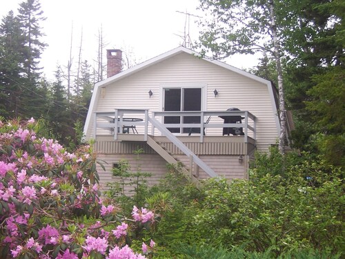 Acceso al agua cerca del Parque Nacional Acadia, Bar Harbor. Kayaks y bote de remos siempre