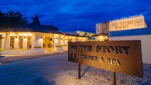 A resort sign with "The Story Resort & Spa" written on it. - The Story Resort Bohol (Panglao)