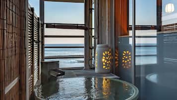 Special Modern Japanese-Style Room with Open-Air Bath (Not provided for children aged 3 and under wh | Bathroom | Separate tub and shower, free toiletries, hair dryer, slippers