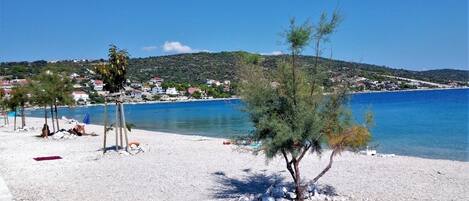 Beach nearby, sun-loungers