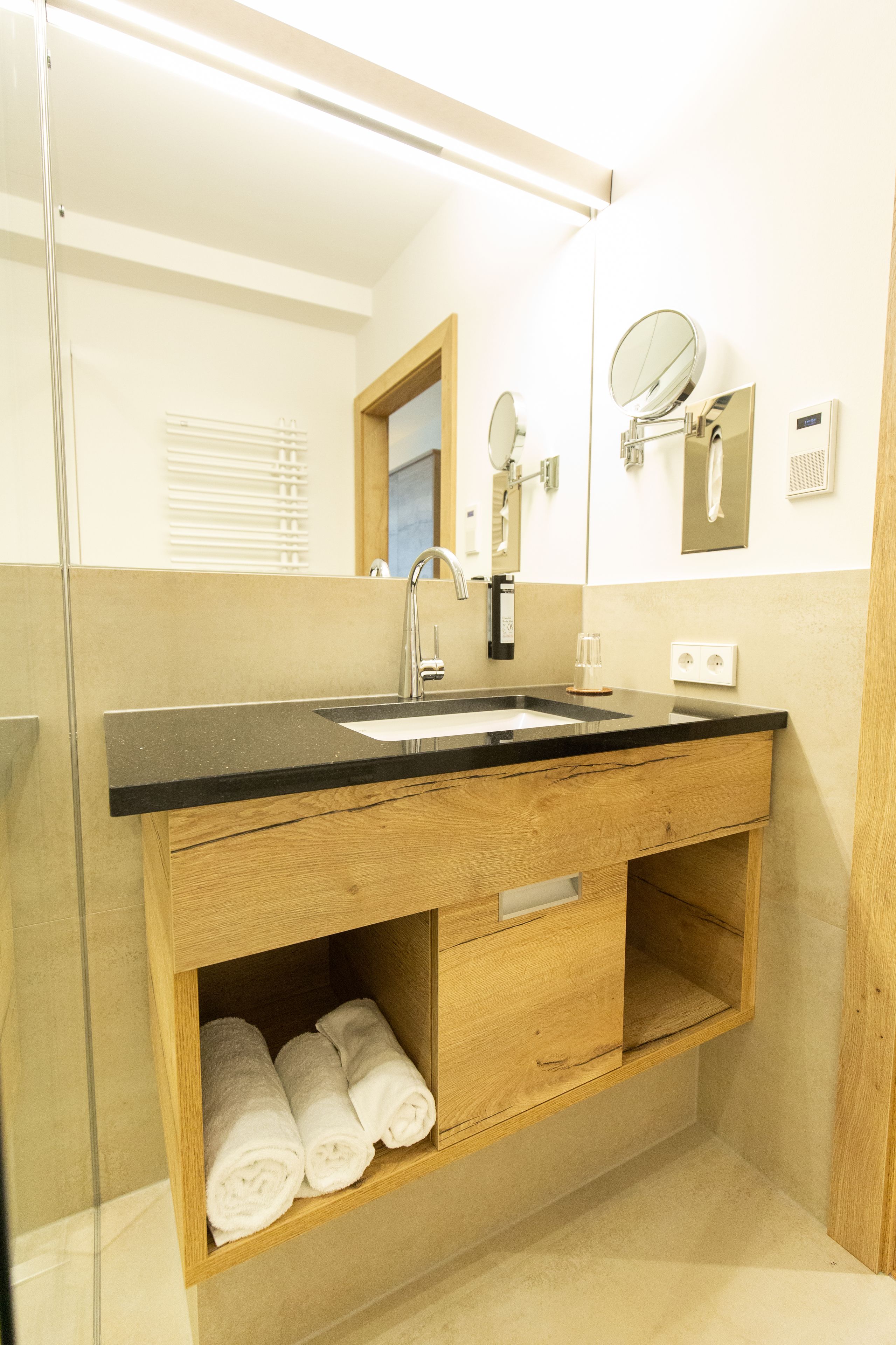 free toiletries, hair dryer, towels, soap