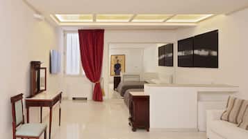 1 chambre, couette en duvet d'oie, minibar