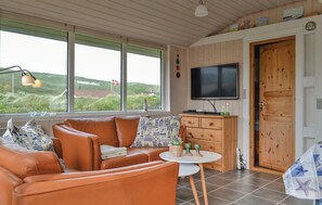 Smart TV, fireplace, DVD player