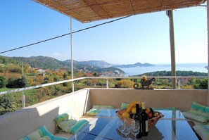 Villa, 5 Bedrooms, Private Pool, Sea View | Terrace/patio