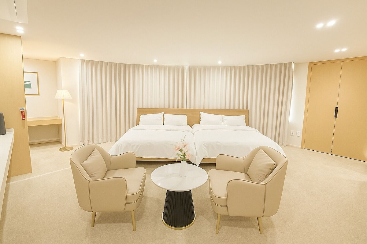 1 habitación, ropa de cama de alta calidad y cubrecamas