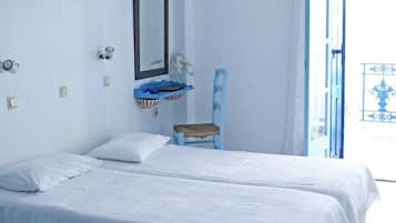 Double or Twin Room, Sea View | Rollaway beds, free WiFi, bed sheets