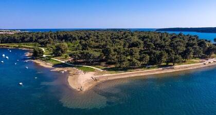 Air-conditioned apartment 250 m from the beach with private boat mooring