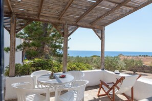 Apartment, 1 Bedroom, Sea View (4 Adults) | Living area | Flat-screen TV - Margarita Apartments (Ierapetra)