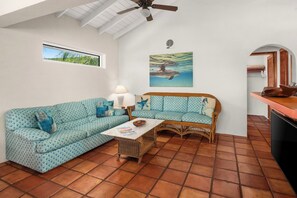 Villa | Living area | 49-inch Smart TV with digital channels, TV, Netflix