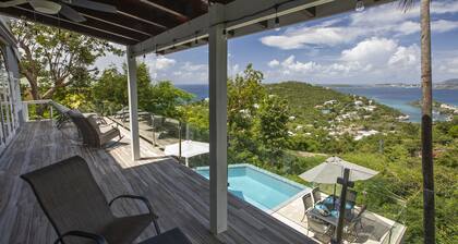 Jouluviikko saatavana. 6 makuuhuone, 5 min Cruz Bay, näkymät, uima-allas, remontointi