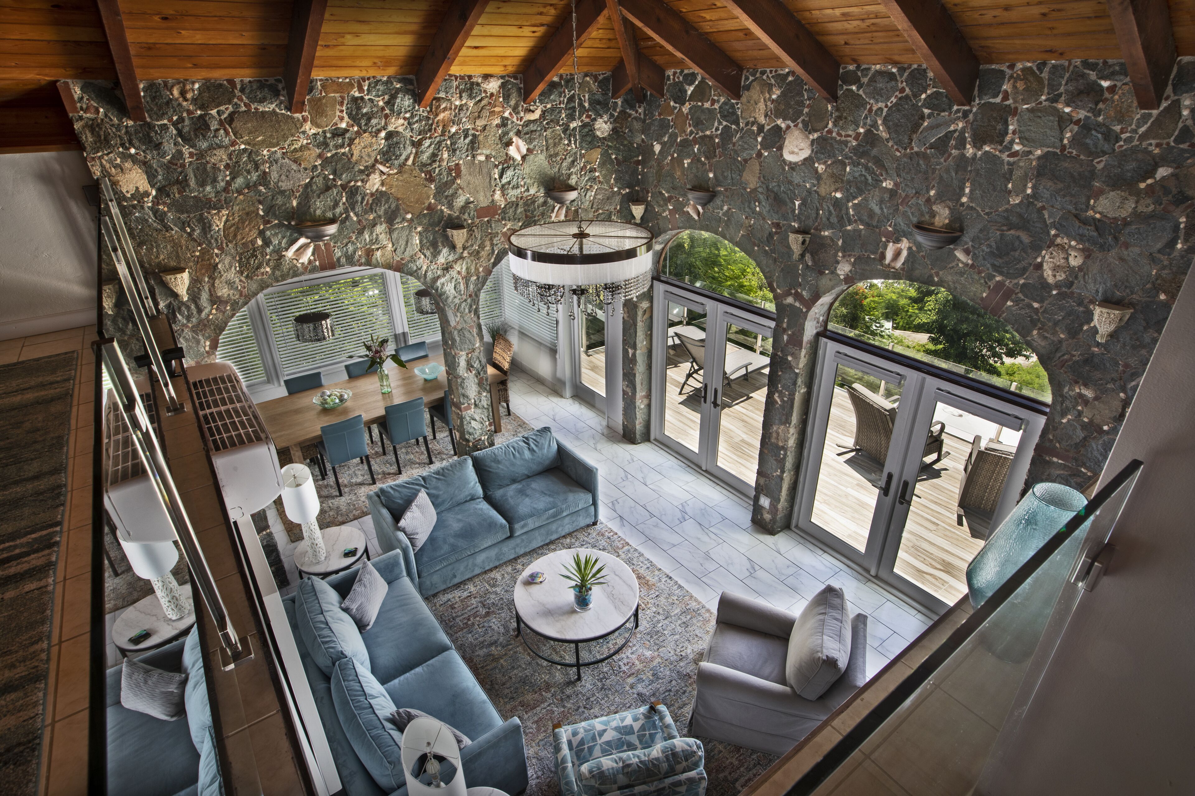 Smart TV, DVD player, books, video library