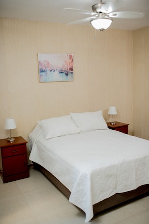 1 bedroom, blackout curtains, iron/ironing board, free WiFi