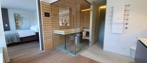 Appartement Ville | Salle de bain | Articles de toilette (gratuits), séchoir à cheveux, peignoirs