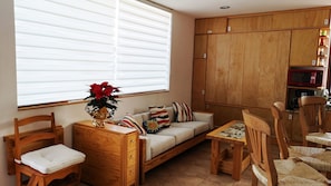 Departamento panorámico, 1 habitación, cocina, vista a la montaña | Ropa de cama de alta calidad, edredón y decoración personalizada 