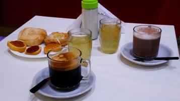 Free daily self-service breakfast