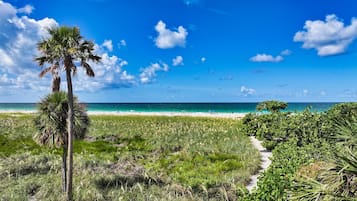 Ubicación cercana a la playa y toallas de playa