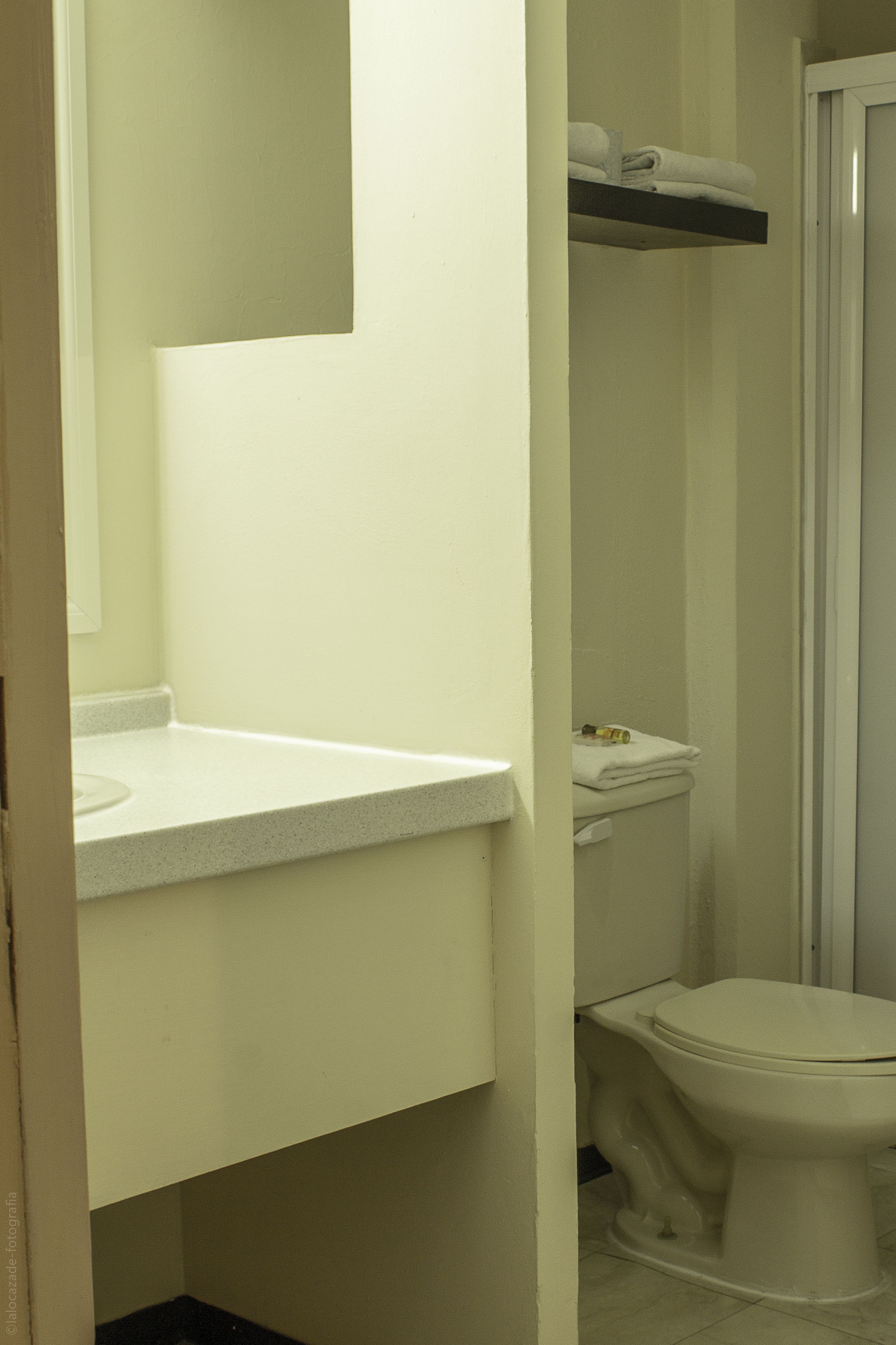 comfort room, 1 double bed | bathroom | shower, hair dryer, towels, soap