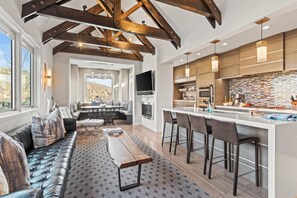 TV, fireplace, stereo