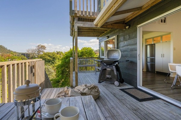 Front deck, new webber, and there's plunger or Nespresson coffee!