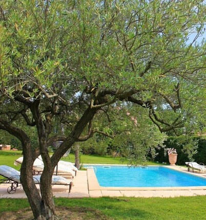 Provençal villa with HEATED SWIMMING POOL near LOURMARIN and LUBERON vineyards