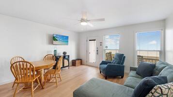 Smart TV, DVD player, books