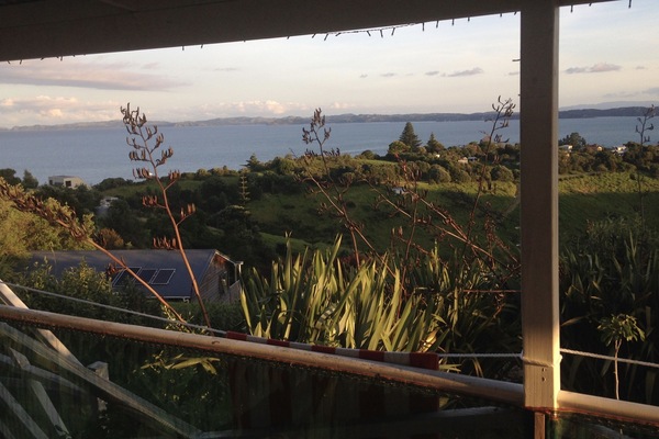 View across to Waiheke from deck