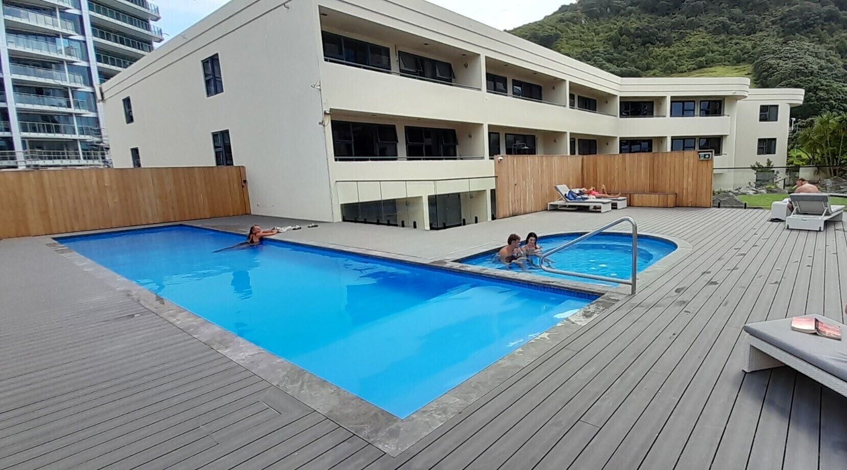 Outdoor pool, a heated pool