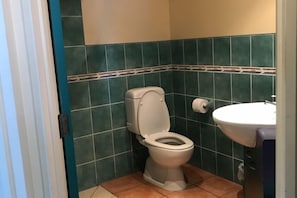 Sèche-cheveux, serviettes fournies, shampoing, papier toilette