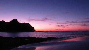 Beach nearby, sun-loungers