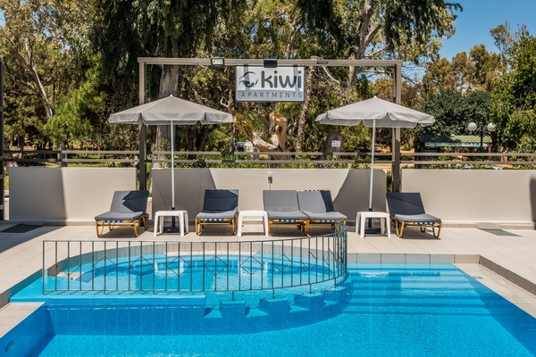 Outdoor pool, open 8:00 AM to 8:30 PM, pool umbrellas, sun loungers