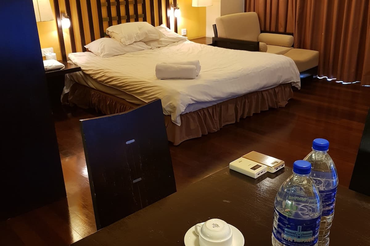 家庭開放式客房, 1 張特大雙人床及 1 張梳化床, 露台, 湖景 | 羽絨被、房內夾萬、手提電腦工作空間、遮光窗簾/窗簾