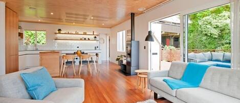 TV, fireplace, DVD player
