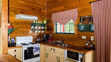 Fridge, microwave, oven, coffee/tea maker