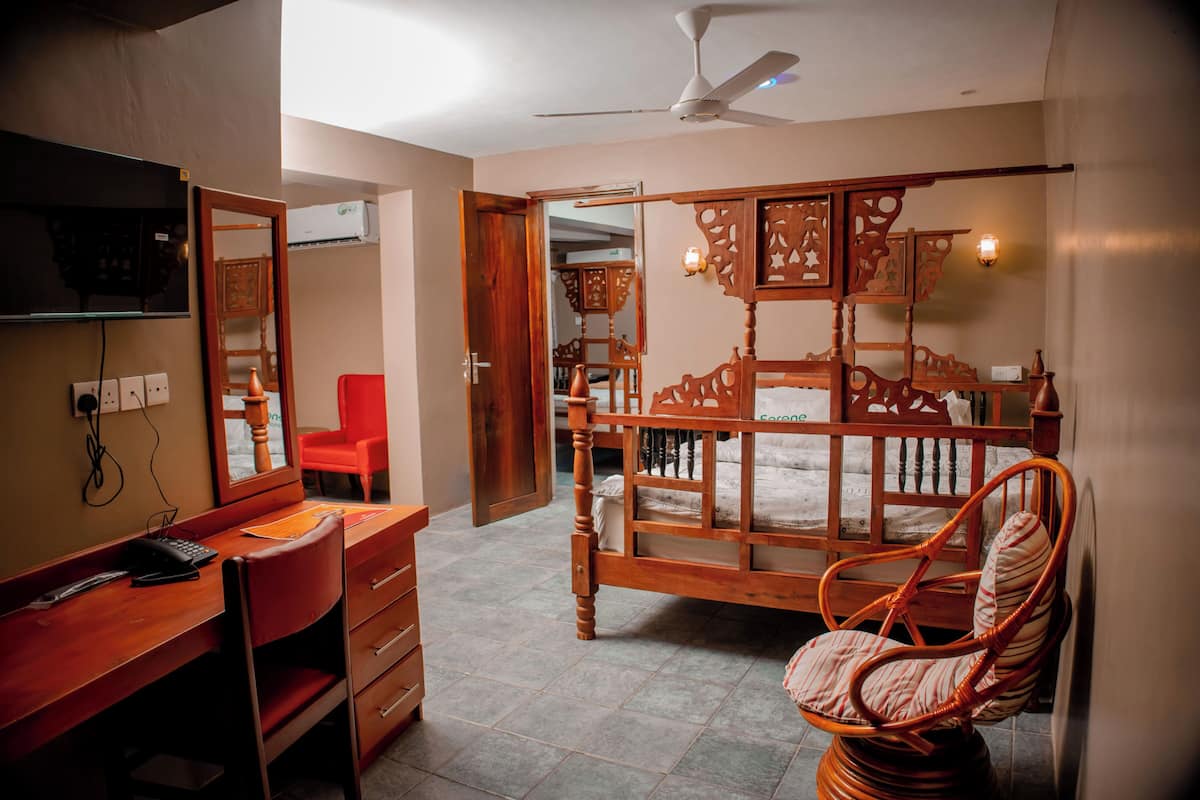 1 Schlafzimmer, hochwertige Bettwaren, individuell dekoriert
